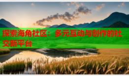 探索海角社区：多元互动与创作的社交新平台