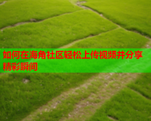 如何在海角社区轻松上传视频并分享精彩瞬间